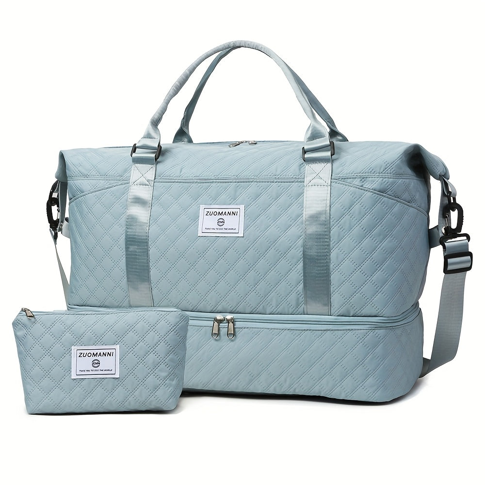 Womens Travel Gym Bag With Independent Shoe Compartment