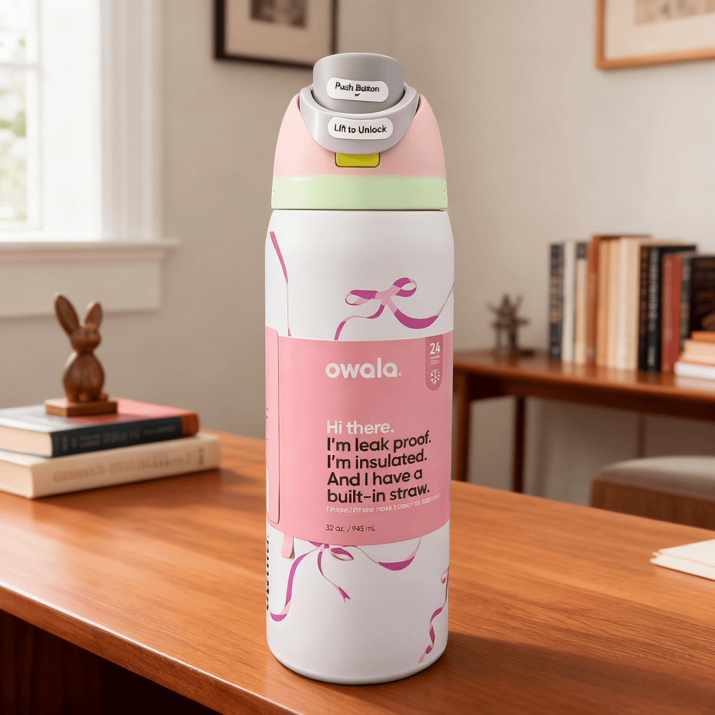 Stainless Steel Insulated Thermos With Built In Straw All Day