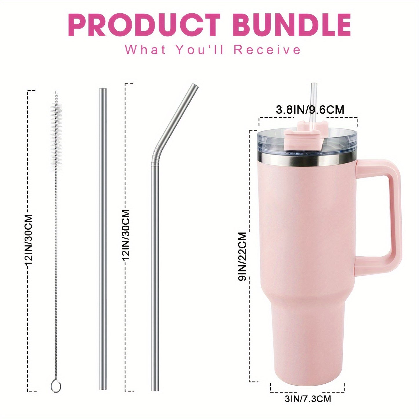Personalized Insulated Stainless Steel Tumbler With Name And Straw