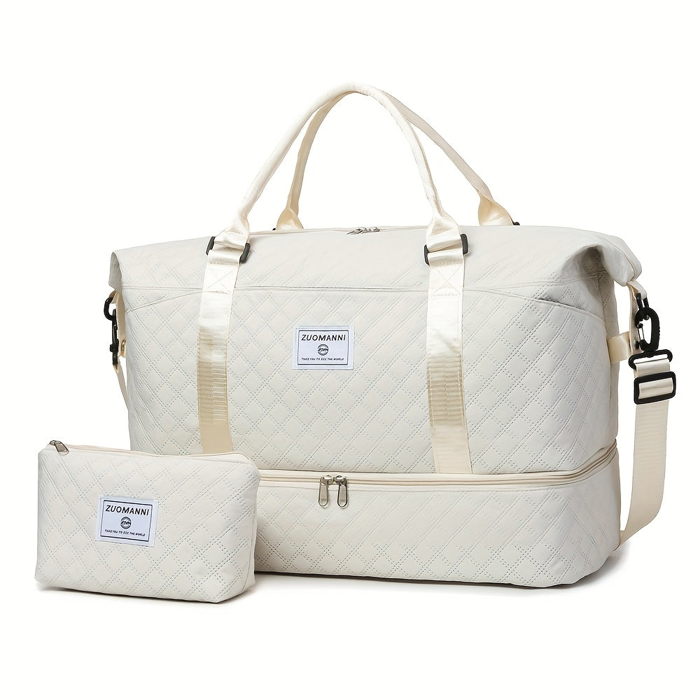 Womens Travel Gym Bag With Independent Shoe Compartment