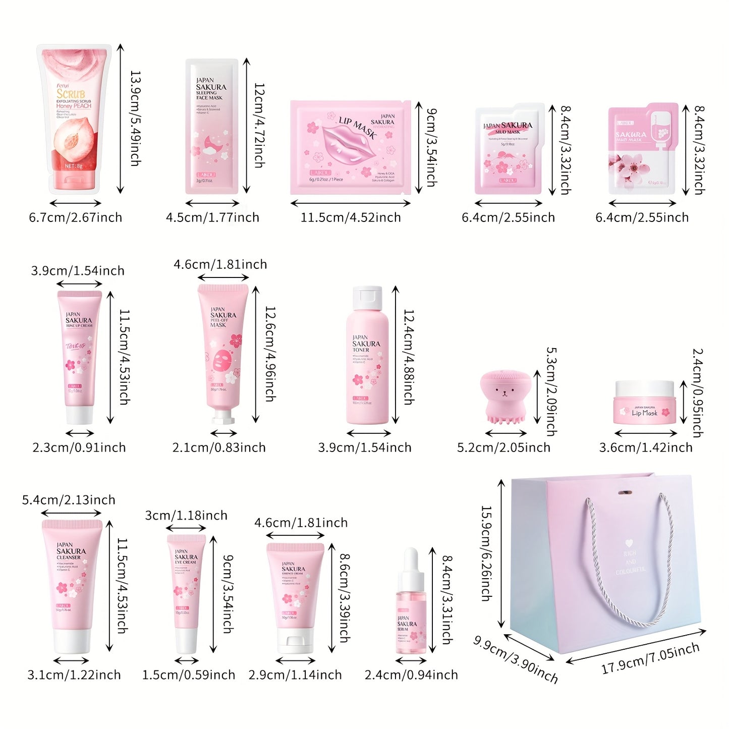 Sakura Hydrating Facial Care Set With Cleansing Brush