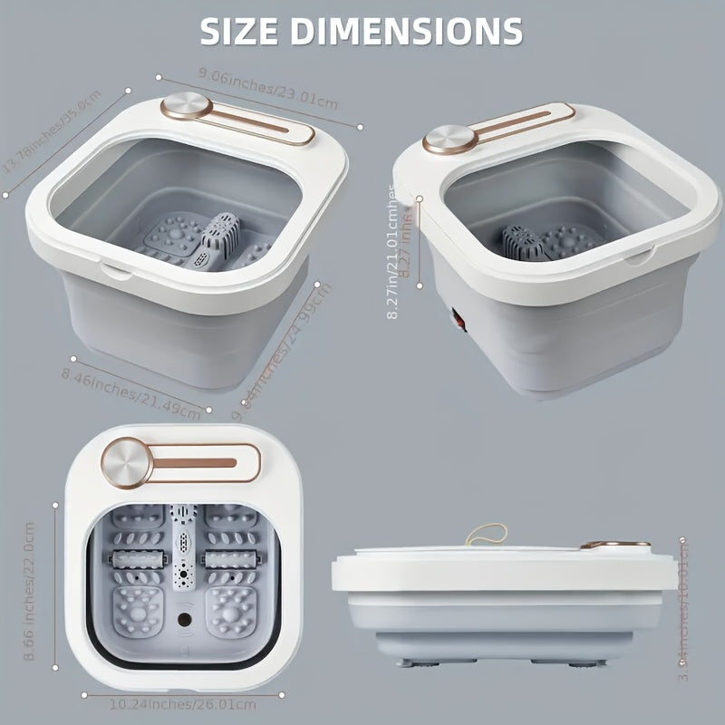 Collapsible Foot Spa Bath With Heat And Massage Jets