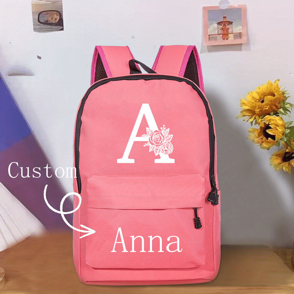Personalized Name Backpack Lightweight Oxford with Zipper