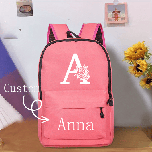 Personalized Name Backpack Lightweight Oxford with Zipper