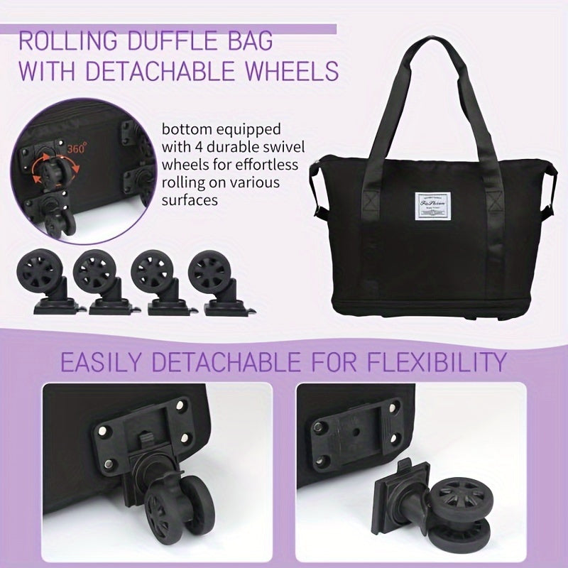 Foldable Travel Storage Bag With Wheels For Air Travel