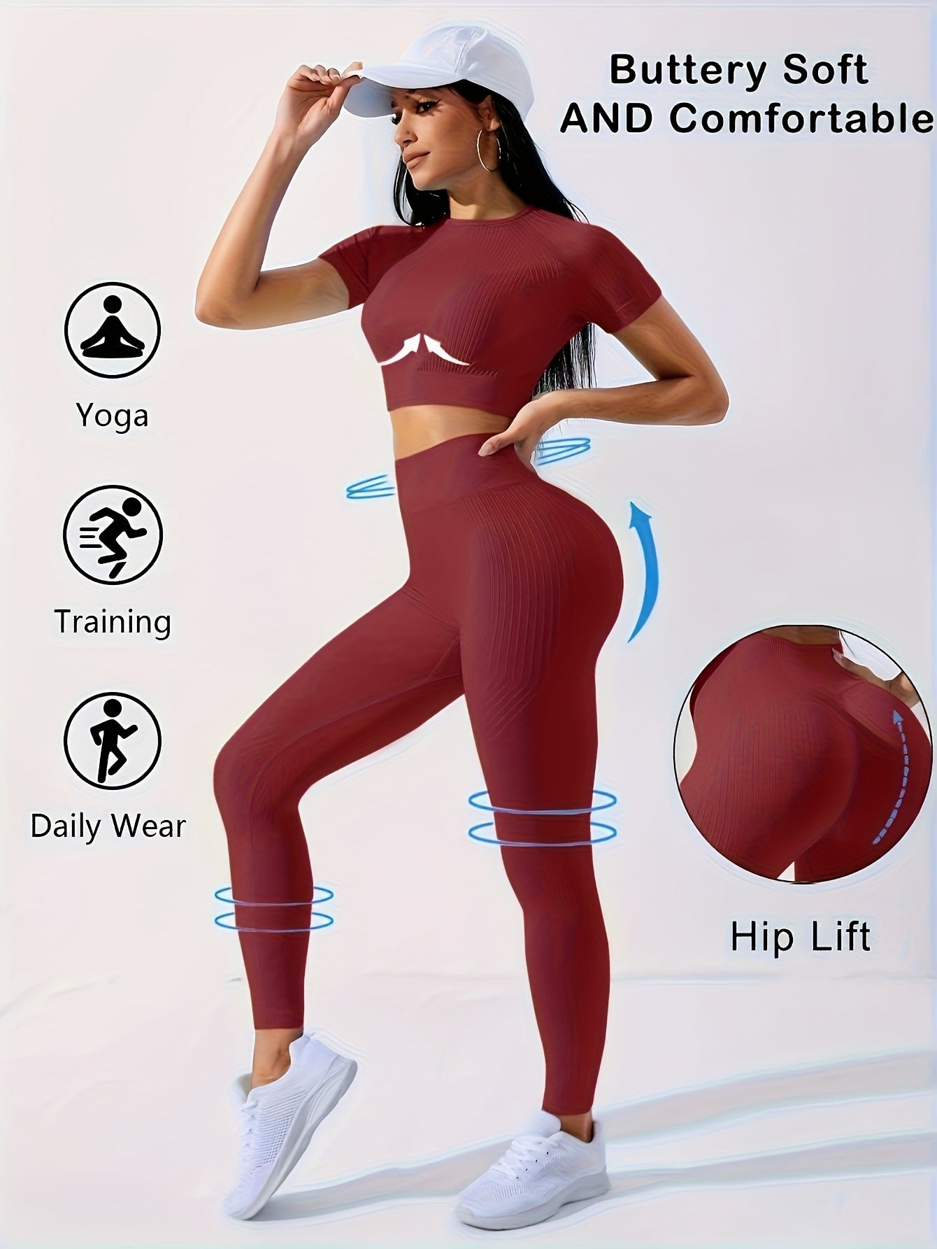 Women's Workout Set Yoga Top Leggings Activewear Essentials