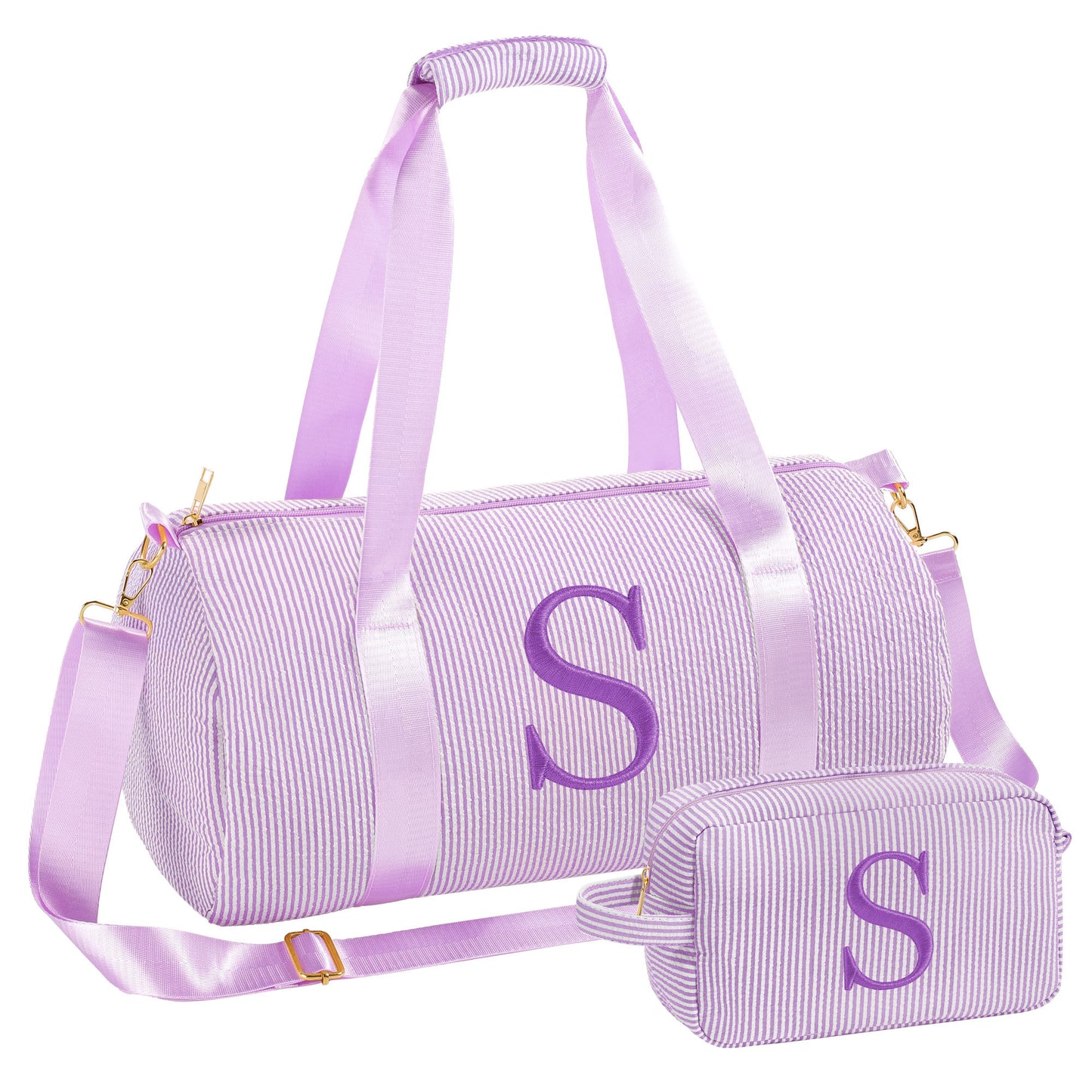 Embroidered Alphabet Travel Bag Set Elegant Organization