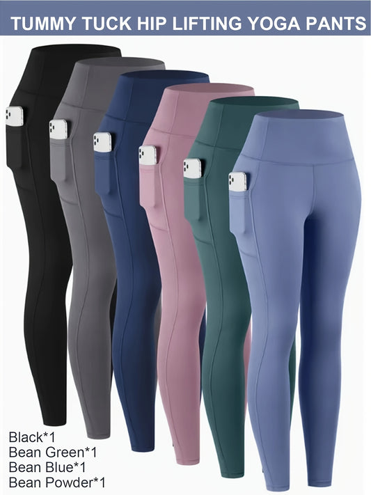 PRO-FiT Women's High Waist Yoga Pants Set with Pockets