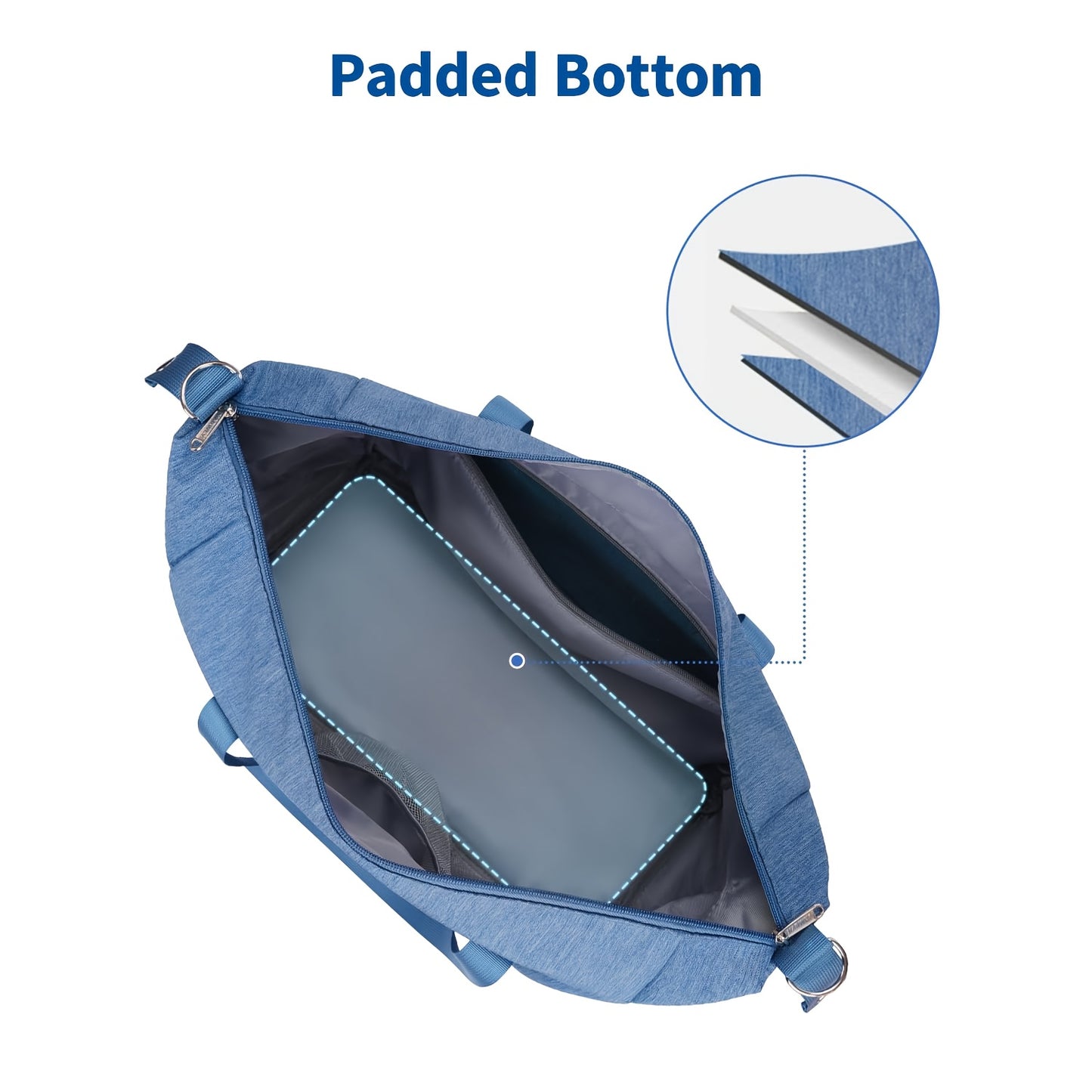 Heavy Duty Travel Duffel Bag With Wet Pocket Stitching