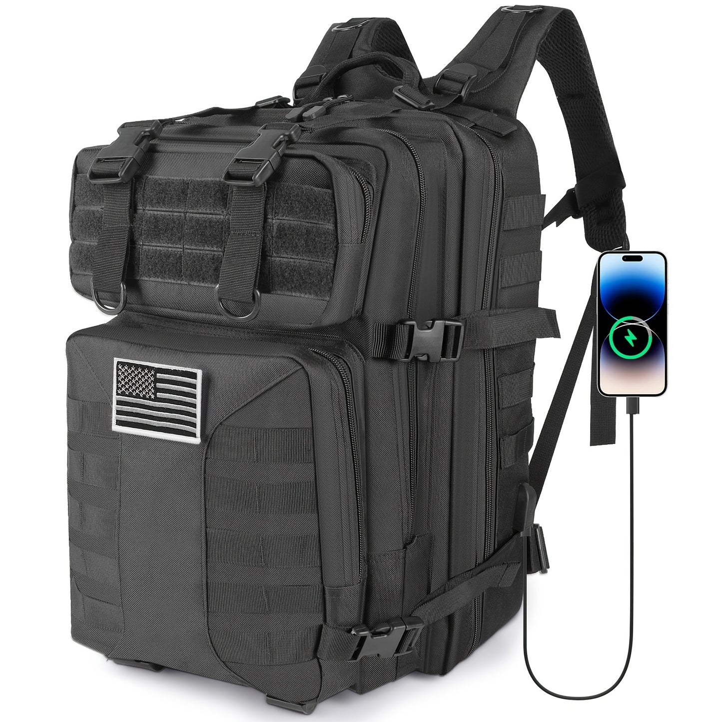 Heavy Duty Tactical Backpack With Laptop Compartment For Outdoor Travel