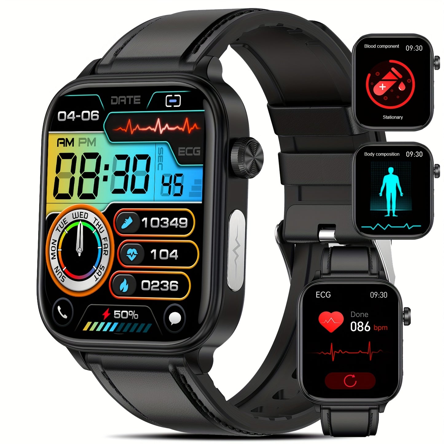 Smart Health Watch With Body Temperature Sleep Tracking BMI