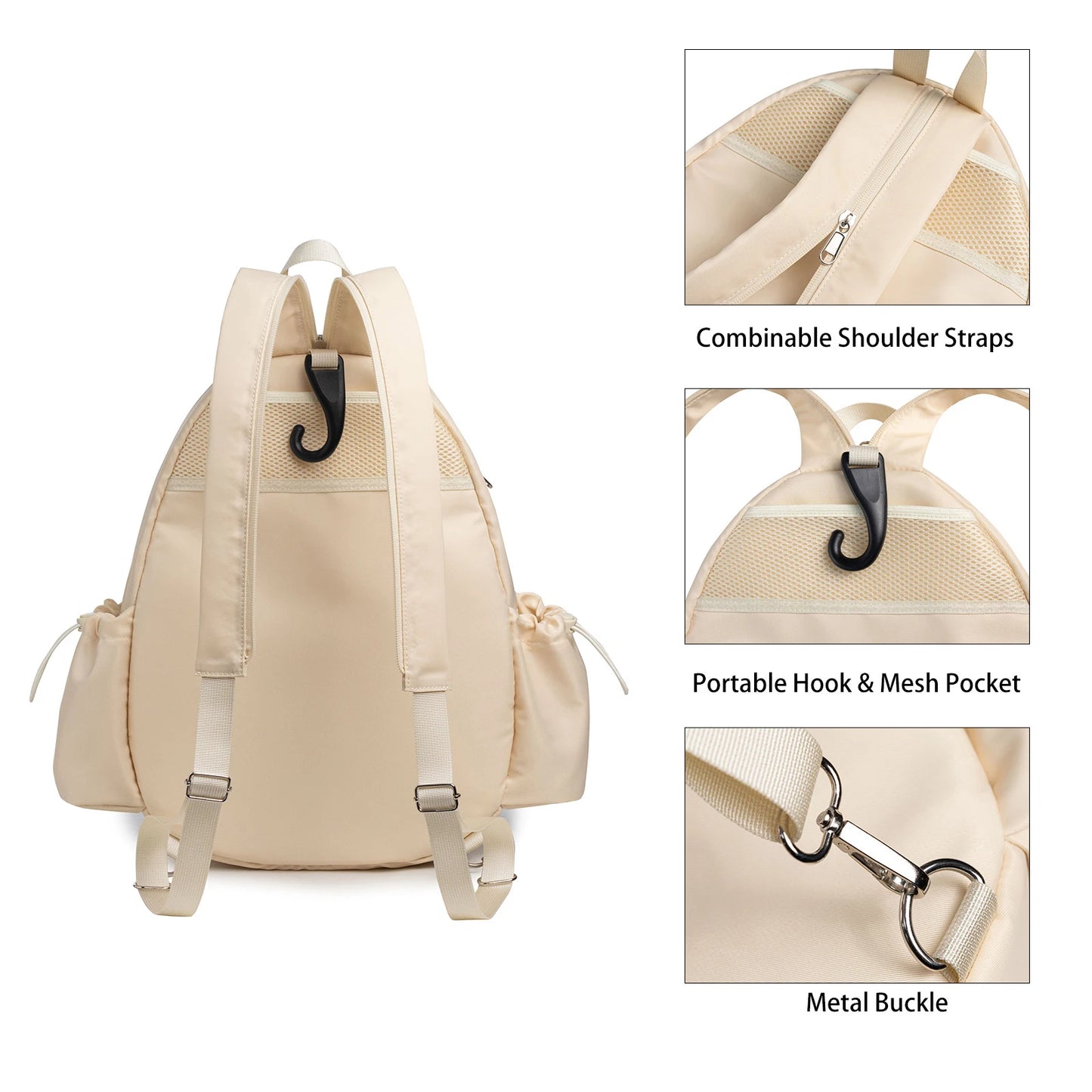 Tennis Racket Bag With Adjustable Strap And Waterproof Sleeve