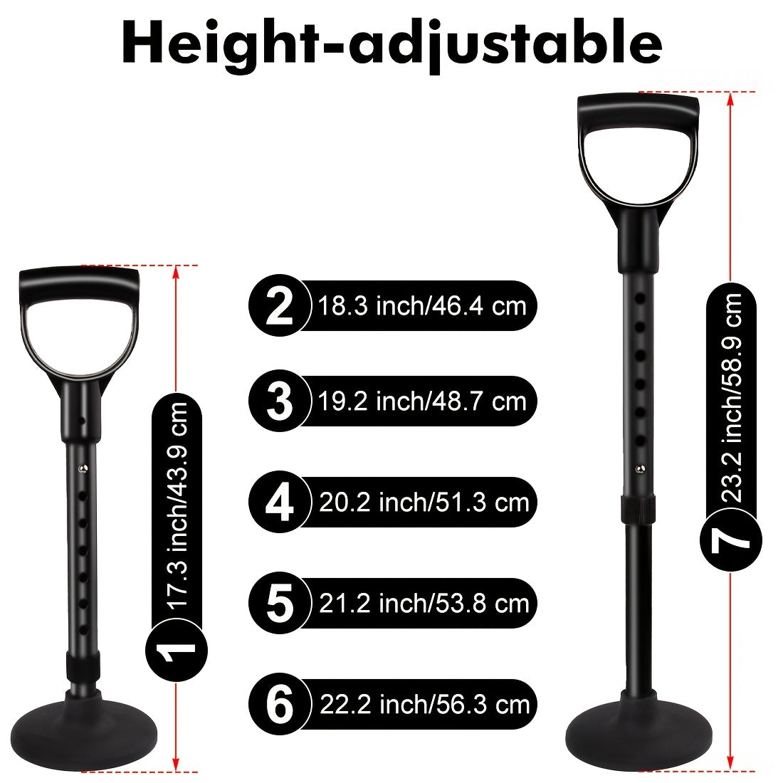 Adjustable Metal Standing Aid Support Bar for Easy Mobility