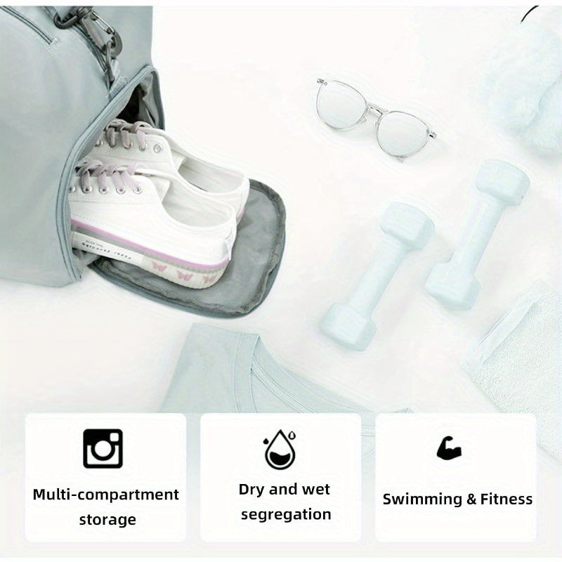 Heavy Duty Gym Bag With Shoe Compartment And Easy Clean