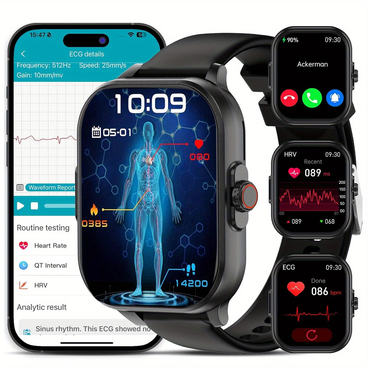 Unisex Smartwatch With 280mAh Battery And Android iOS