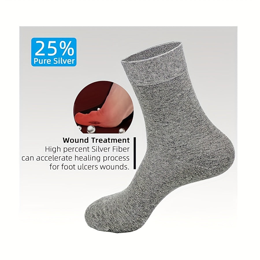 Conductive Grounding Socks with Silver Infusion for Enhanced Wellness