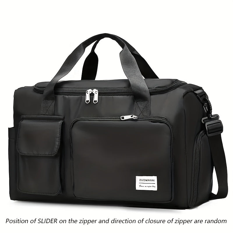 Heavy Duty Nylon Duffle Bag With Shoe Compartment For Travel