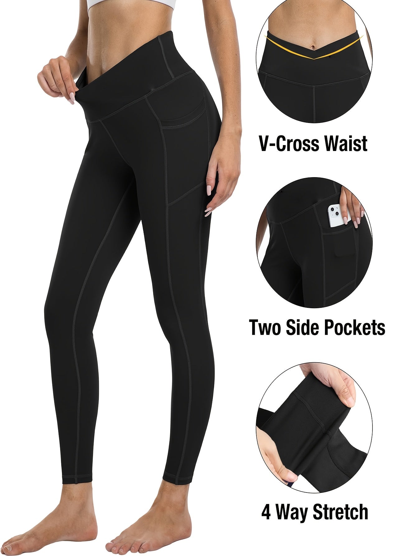 PRO-FiT Women's High Waist Yoga Pants Set with Pockets