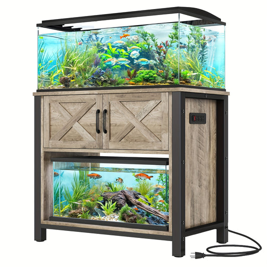 Phabules Durable Aquarium Stand With Built In Power Outlets