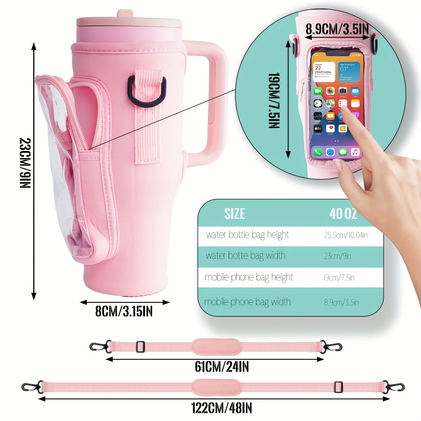 Stainless Steel Vacuum Insulated Tumbler With Straw Lid And Smartphone