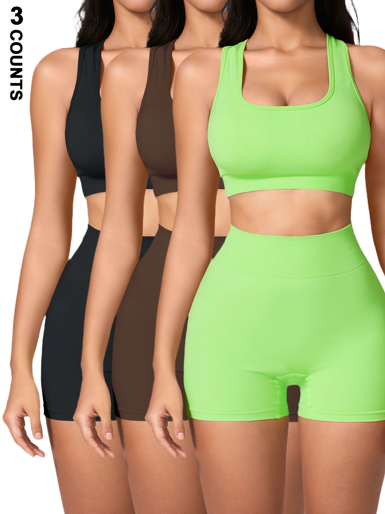 Womens Strappy Sports Bra And High Waisted Leggings Set