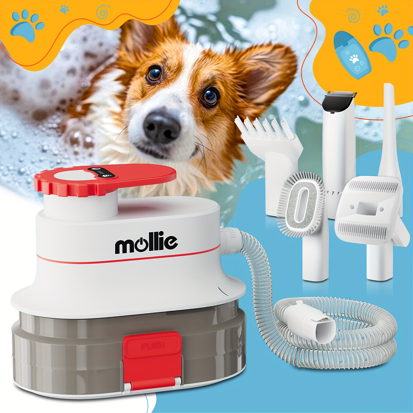 Dog Grooming Vacuum Kit with Blower and Grooming Tools