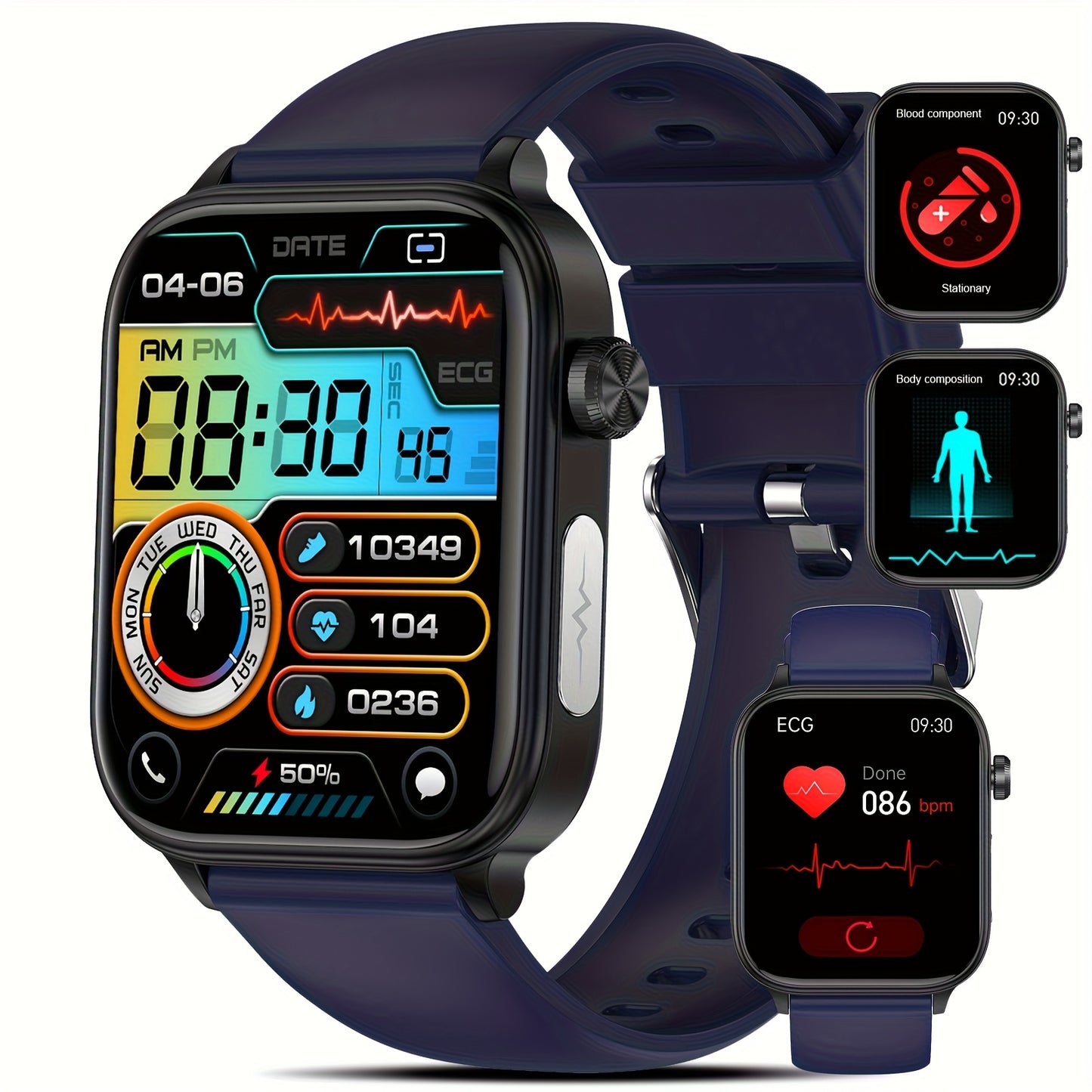 Smart Health Watch With Body Temperature Sleep Tracking BMI