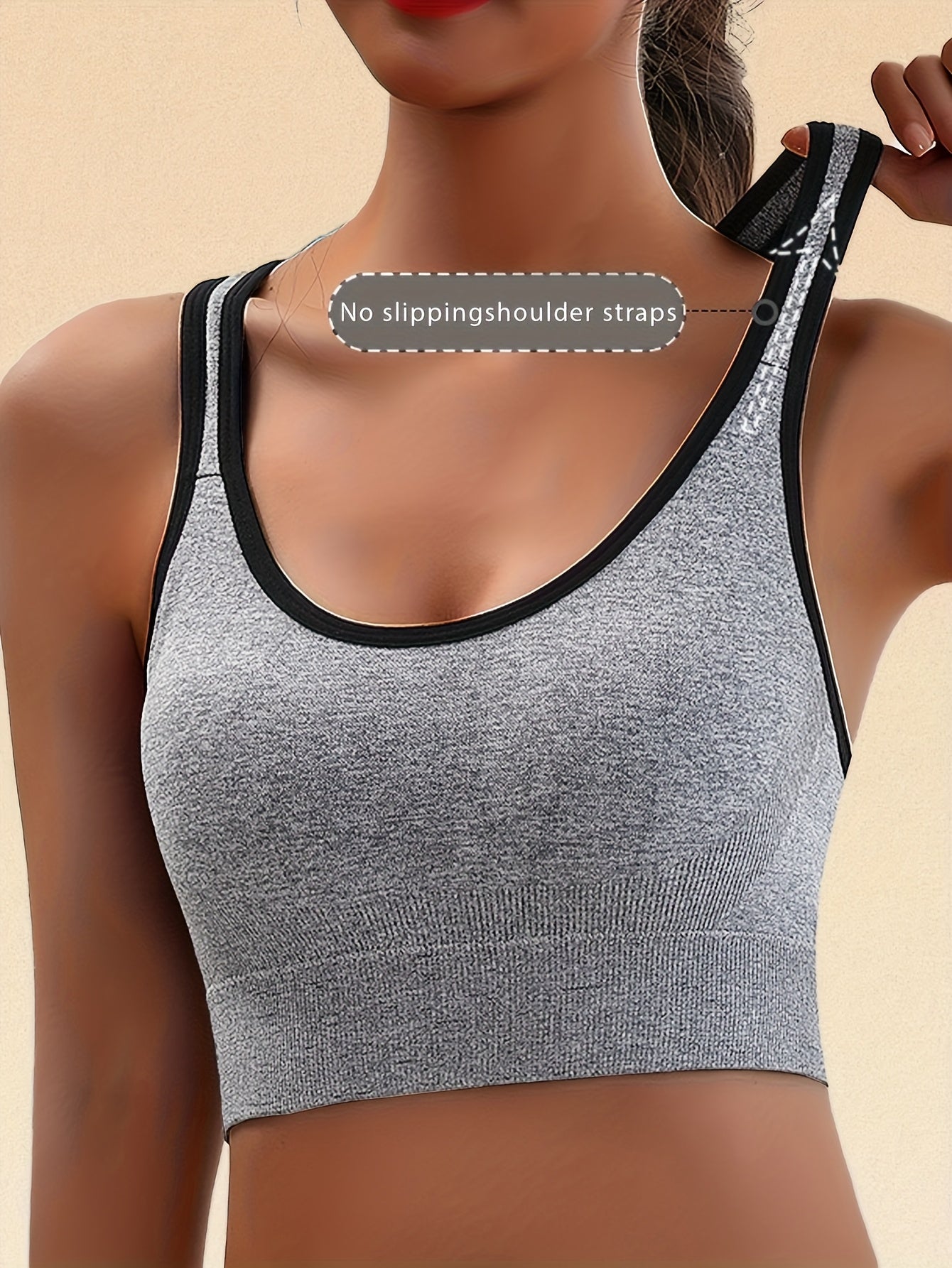 Seamless Women's Sports Bra Set for Yoga and Fitness