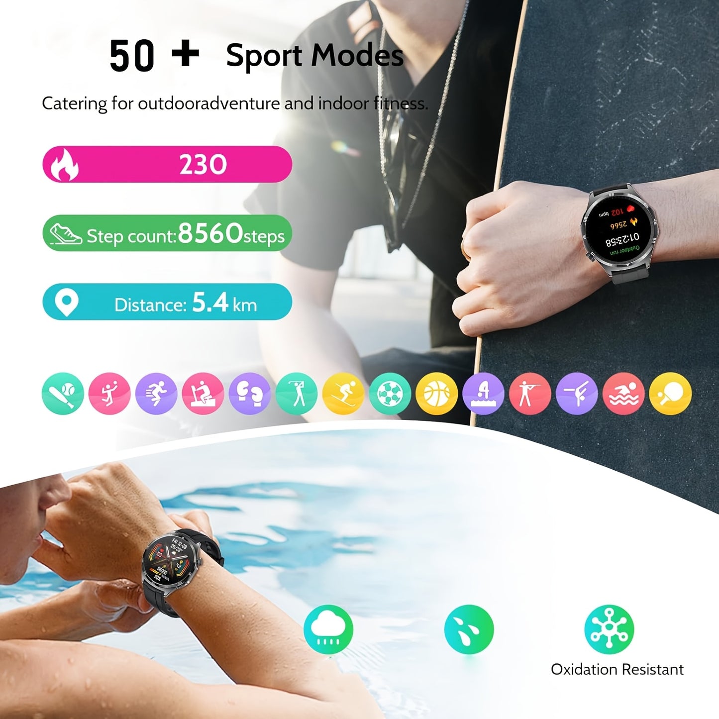 Smart Fitness Watch With AMOLED Display And Menstrual Monitoring