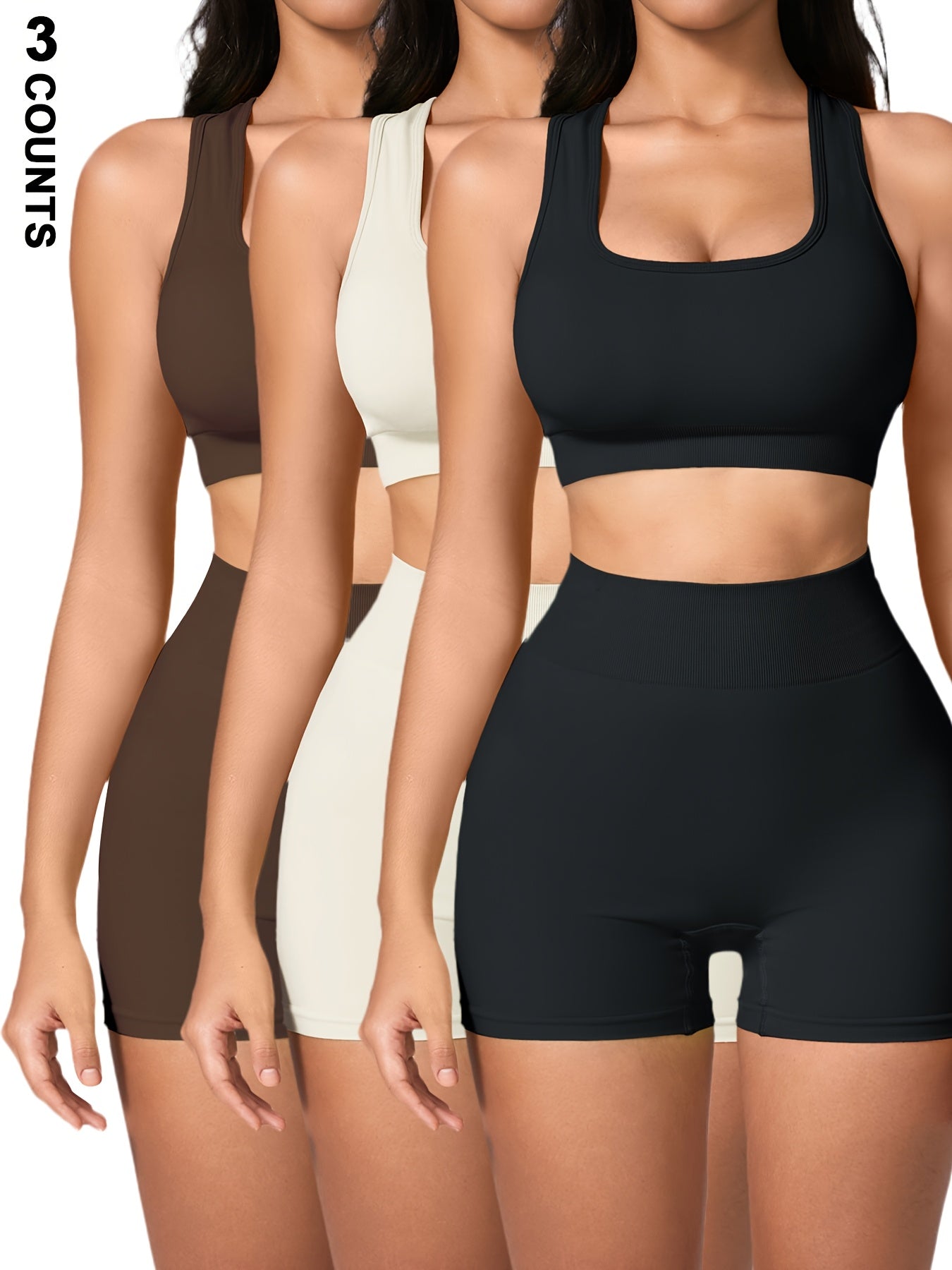 Womens Strappy Sports Bra And High Waisted Leggings Set