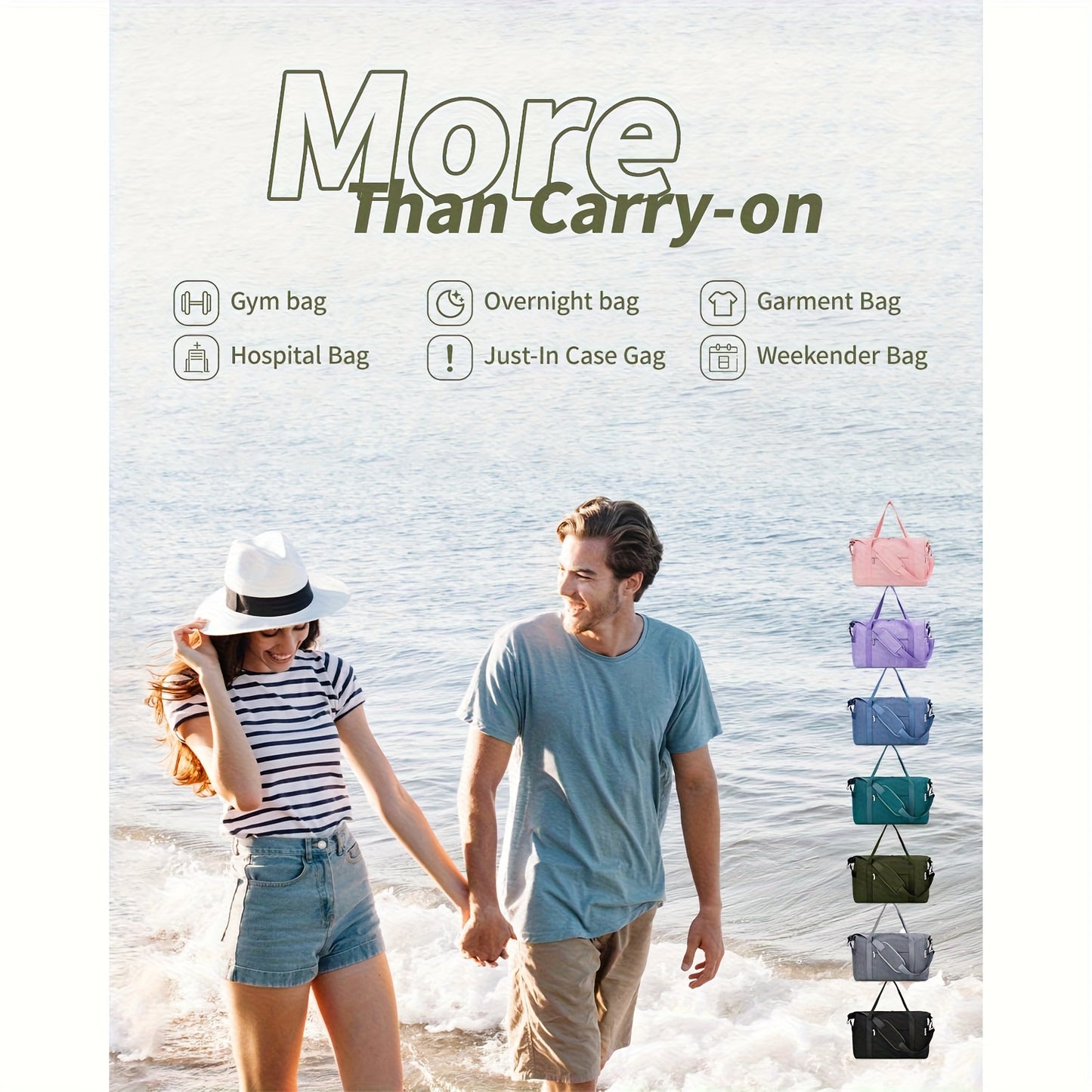 Travel Duffle Bag With Wet Dry Shoe Compartment Laptop