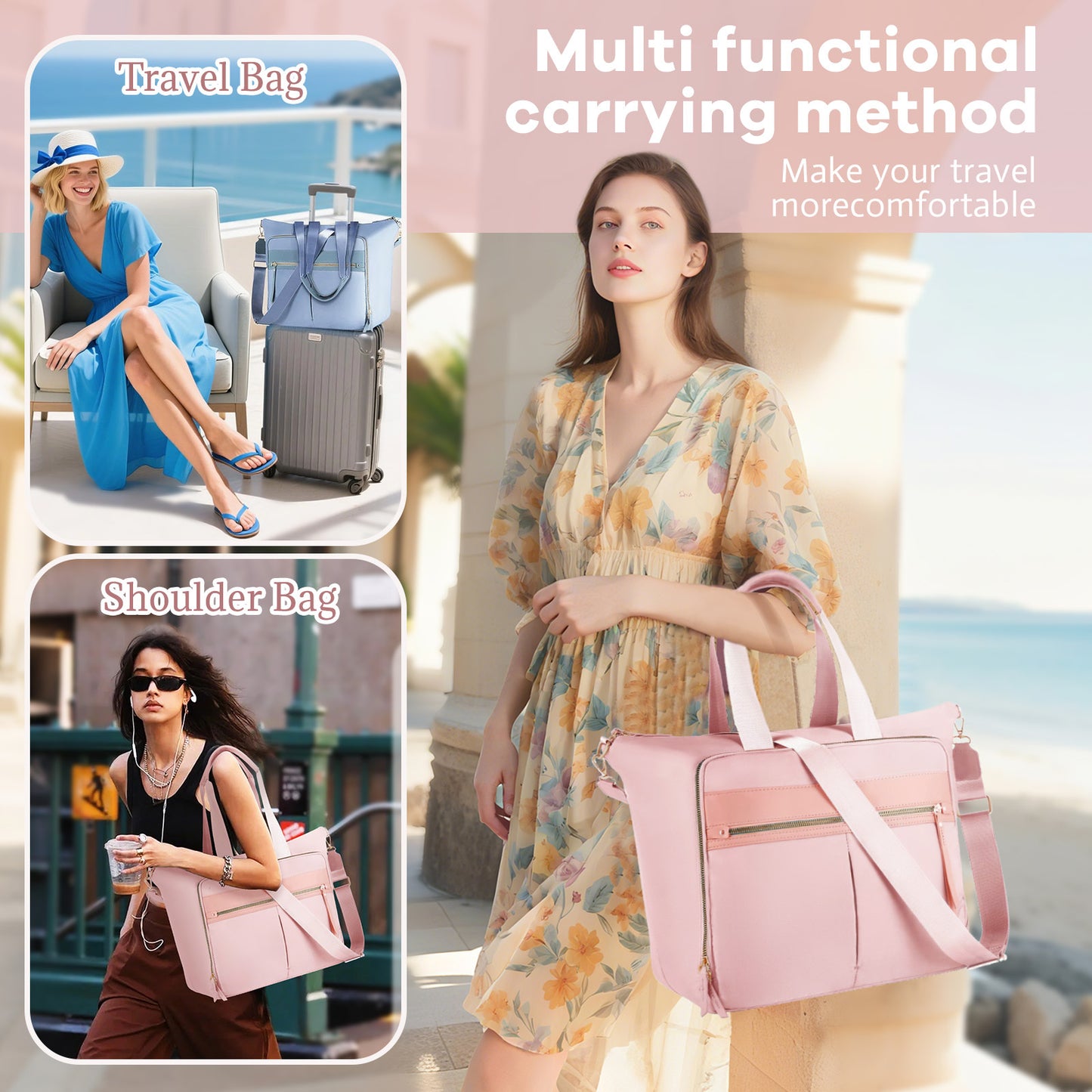 Versatile Travel Bag With Wet Dry Separation Compartments