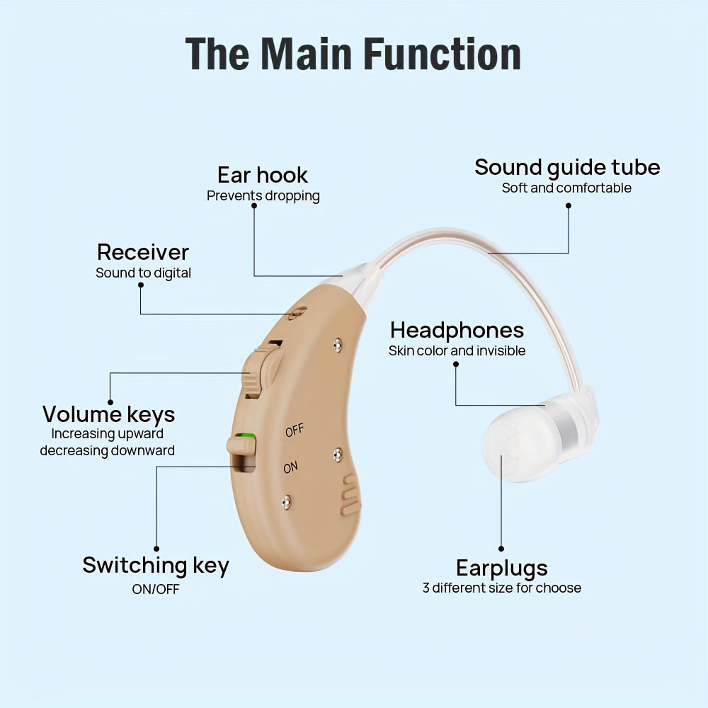 True Hearing Aids for Seniors with Charging Dock