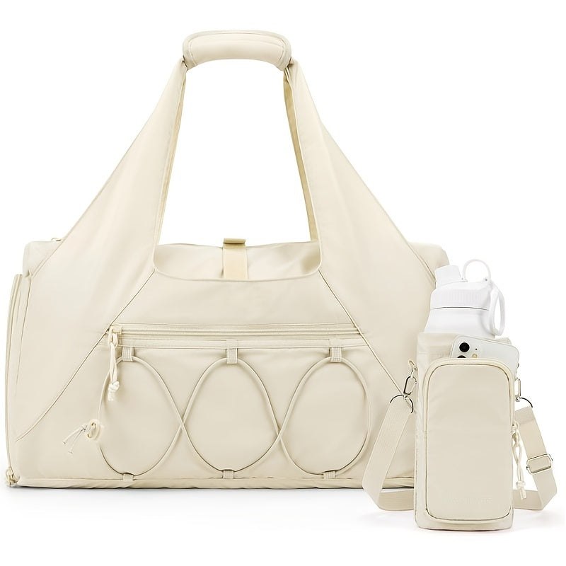 Women Gym Bag With Water Bottle Pocket And Shoe Compartment