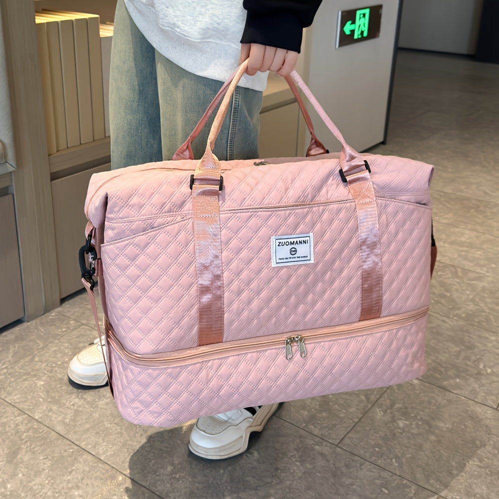 Womens Travel Gym Bag With Independent Shoe Compartment