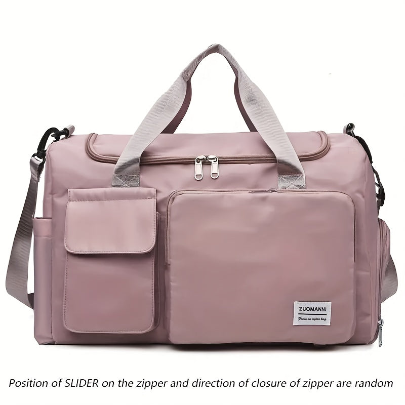 Heavy Duty Nylon Duffle Bag With Shoe Compartment For Travel