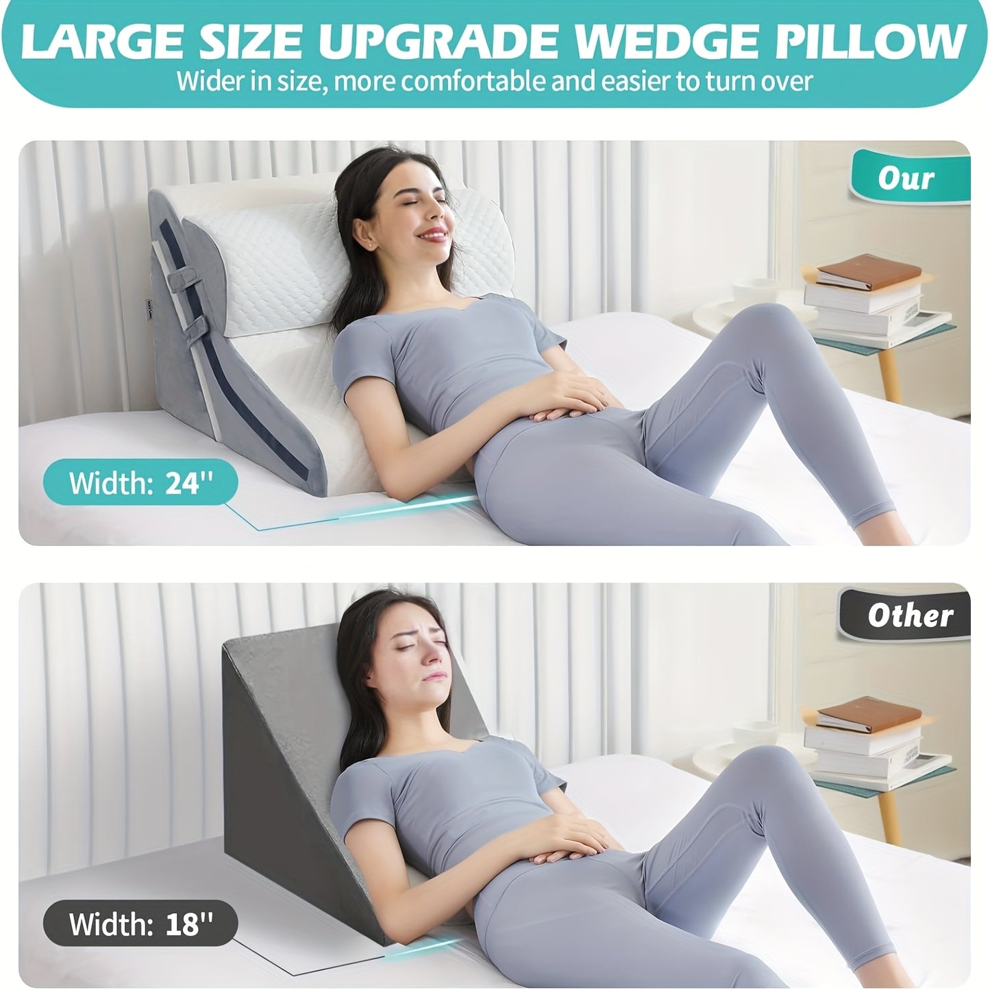 3-in-1 Adjustable Incline Wedge Pillows for Comfort and Support