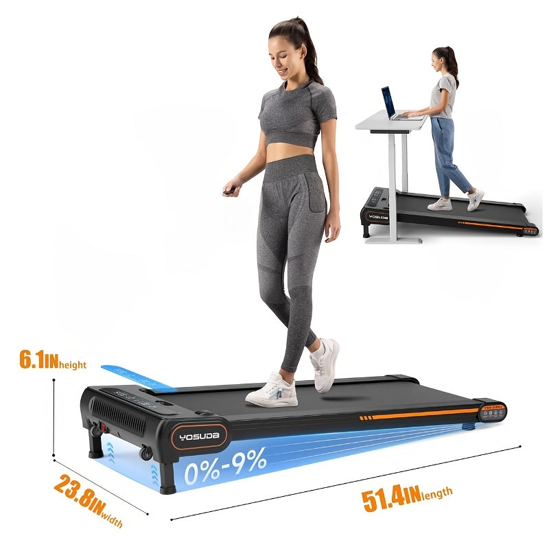 Compact Portable Treadmill With Noise Reduction And LED Display