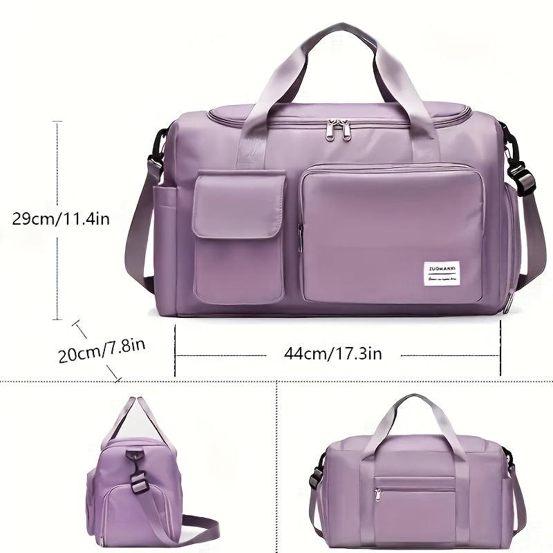 Heavy Duty Nylon Duffle Bag With Shoe Compartment For Travel