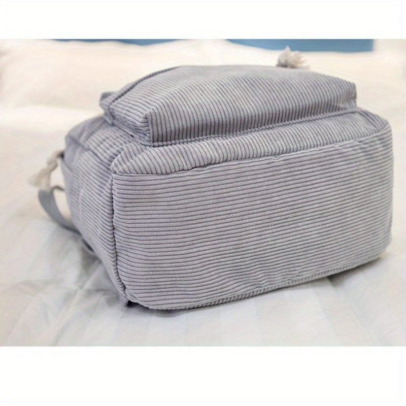 Personalized Embroidered Corduroy Backpack Custom Name