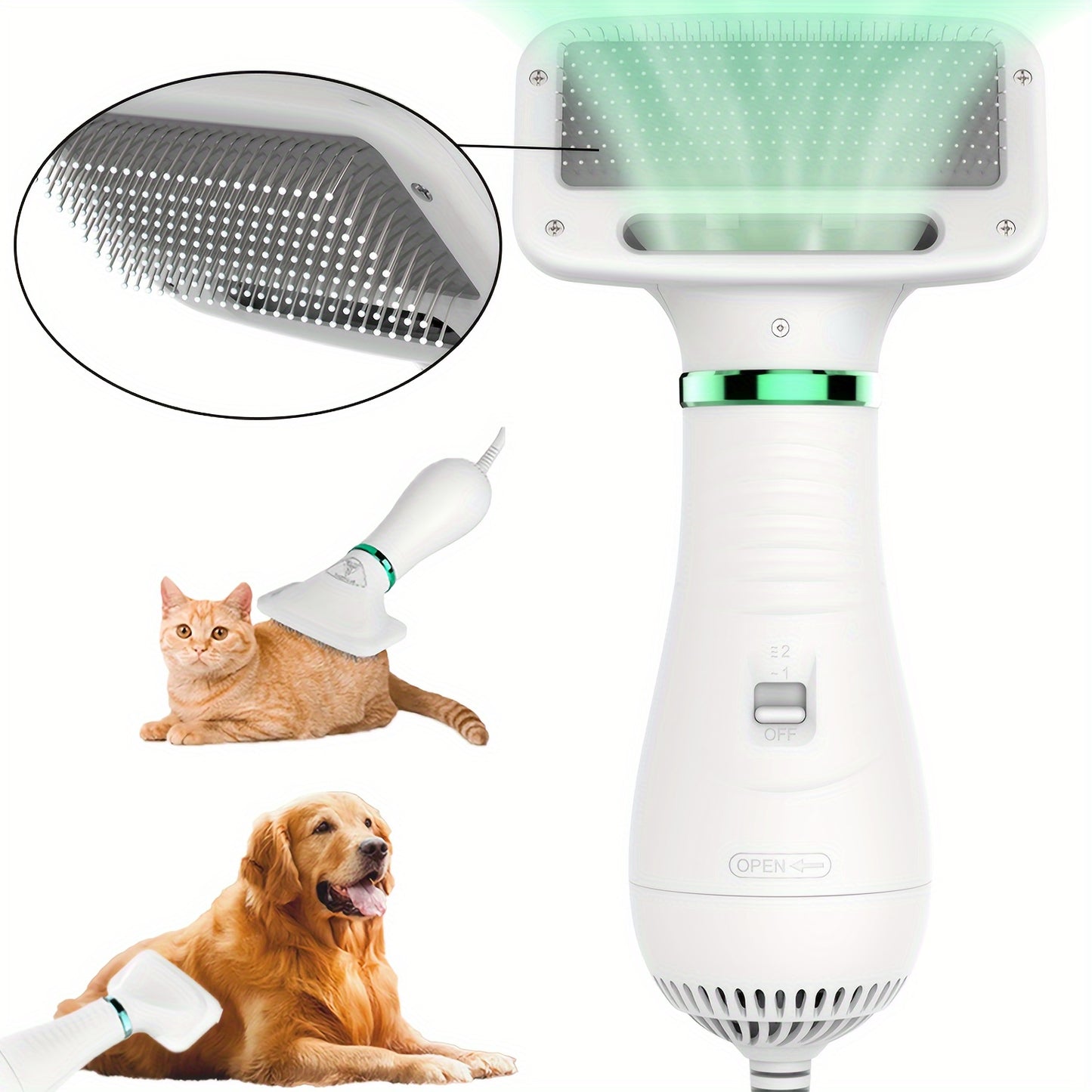 Livekey 2-in-1 Pet Grooming Dryer and Slicker Brush