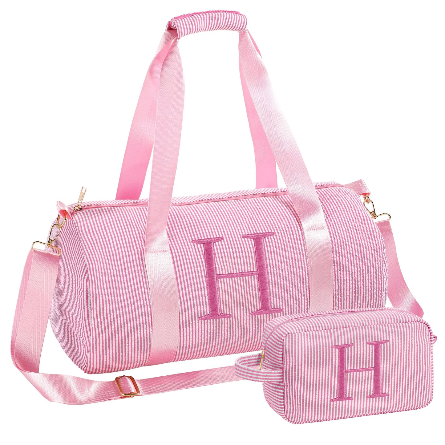 Embroidered Alphabet Travel Bag Set Elegant Organization