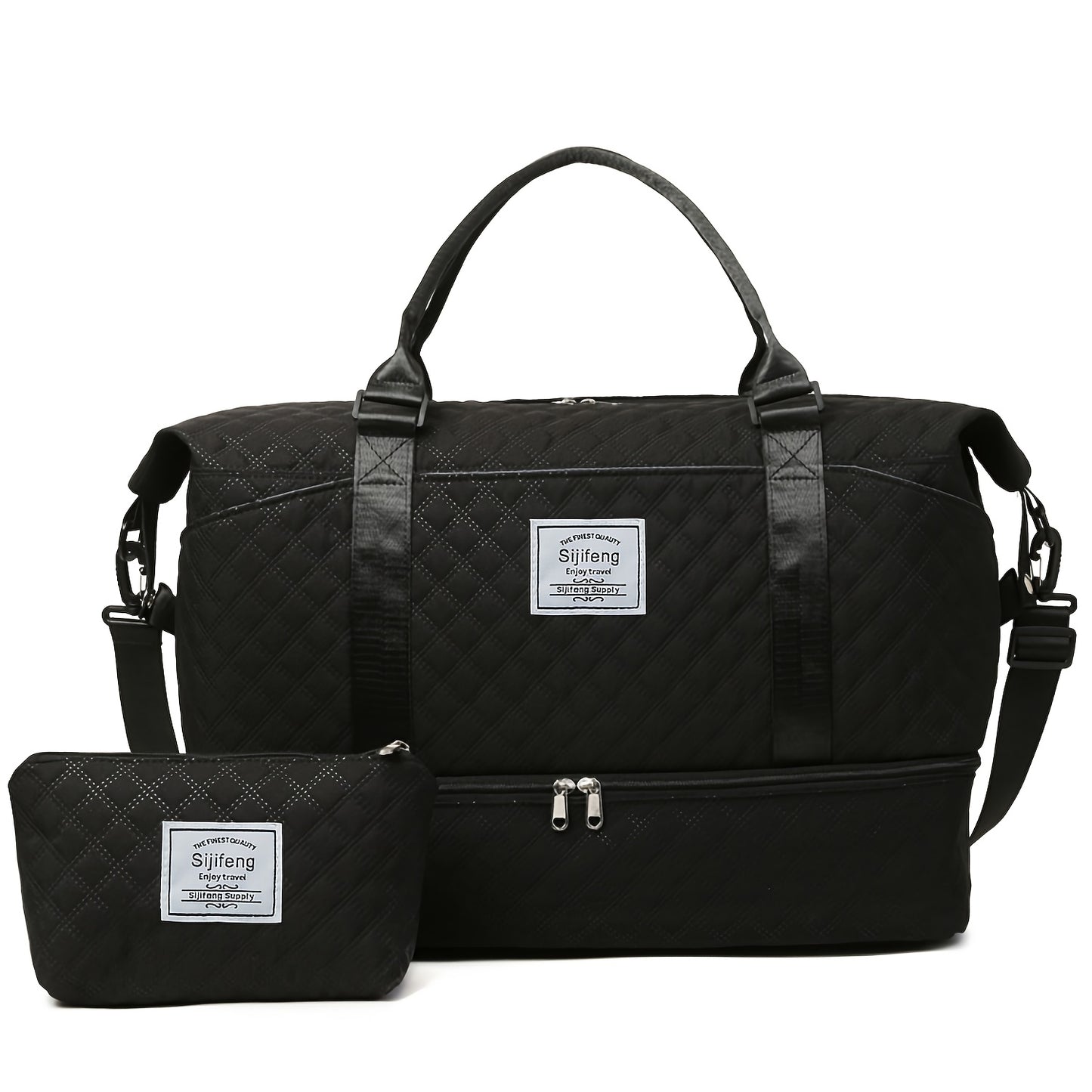 Women's Weekender Bag With Shoe Compartment Durable Duffle