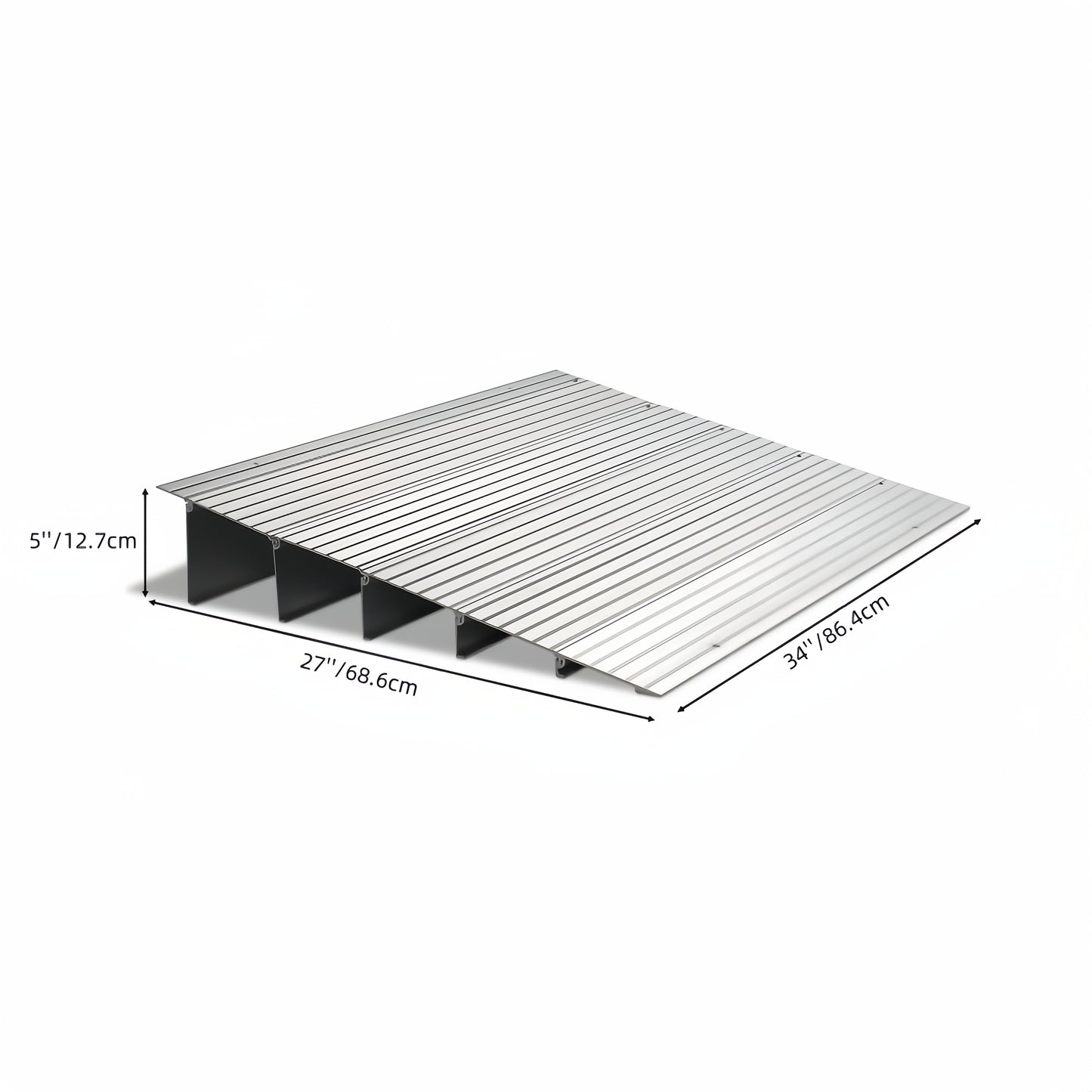 Adjustable Aluminum Alloy Wheelchair Threshold Ramp for Easy Access