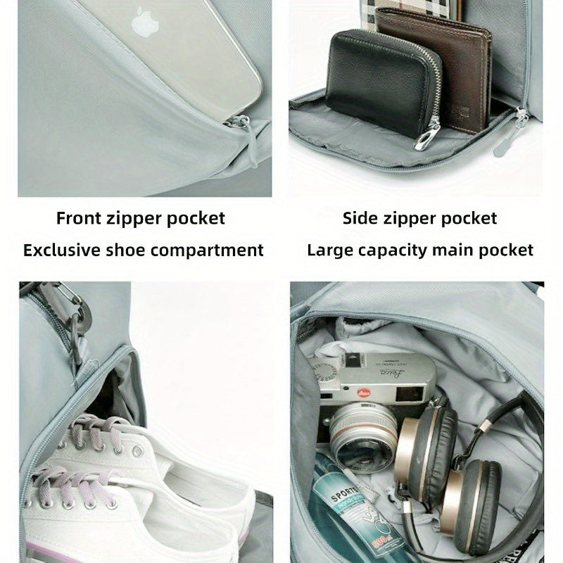 Heavy Duty Gym Bag With Shoe Compartment And Easy Clean