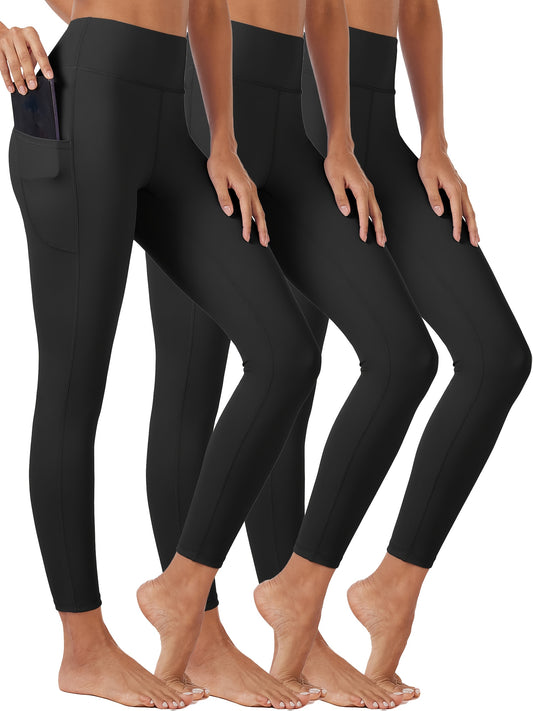 Buttery Soft High Waisted Yoga Pants 3-Pack With Pockets