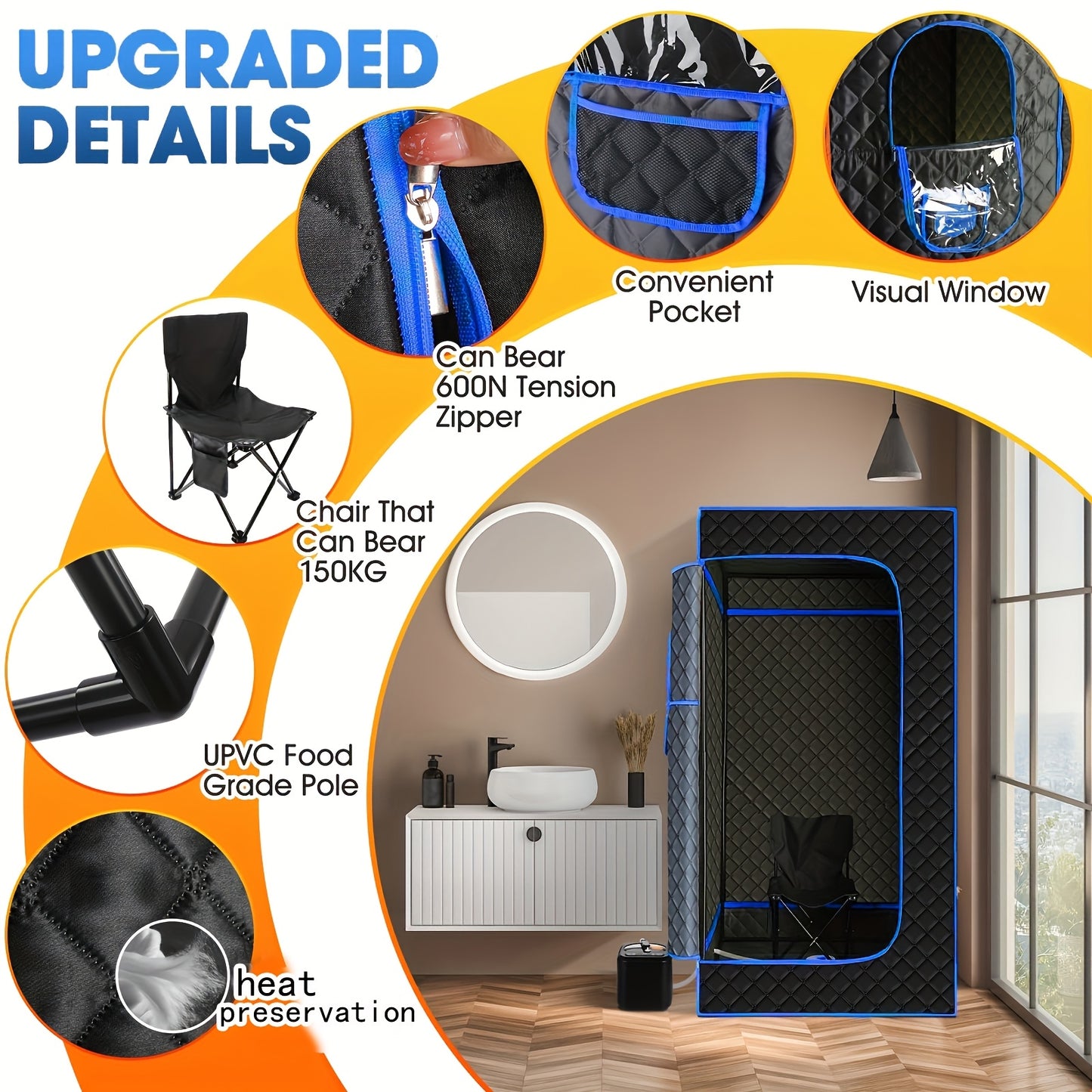 Portable Home Sauna Box for Relaxation and Wellness