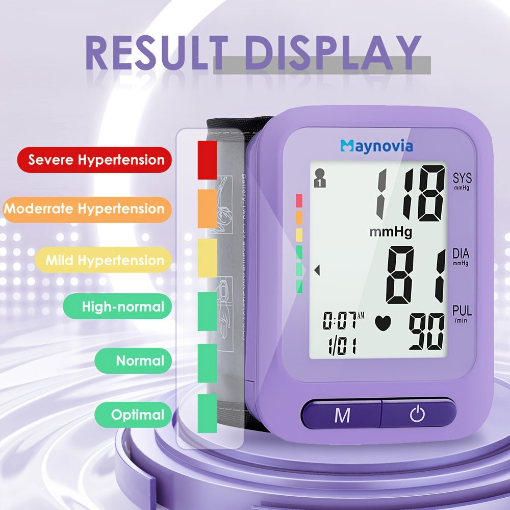 MAYNOVIA Digital Wrist Blood Pressure Monitor for Home Use