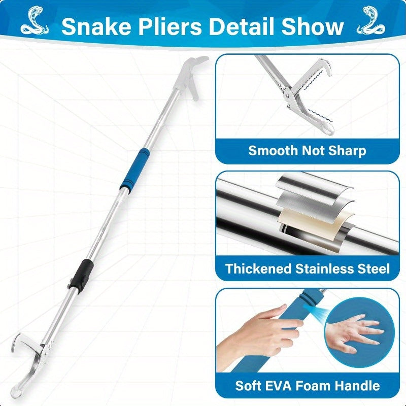 Heavy Duty Snake Grabber Tool for Safe Reptile Handling