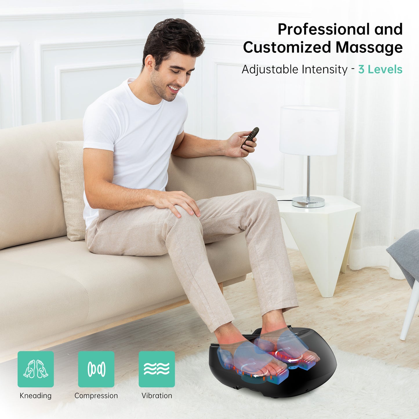 Snailax Shiatsu Foot Massager With Heat and Deep Kneading
